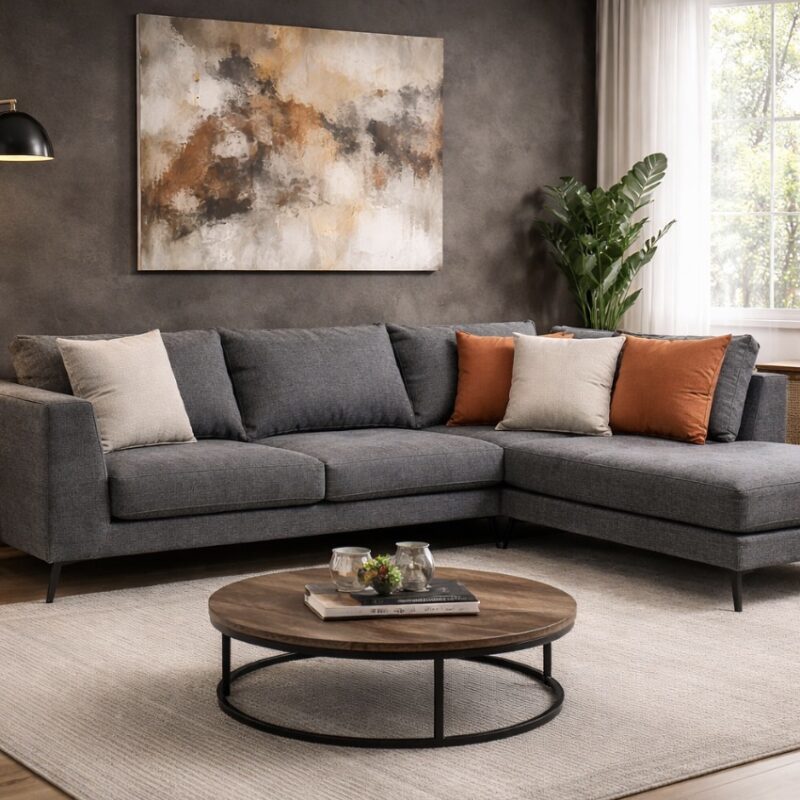 ΓΩΝΙΑΚΟΣ ΚΑΝΑΠΕΣ armony 305x250x100cm 