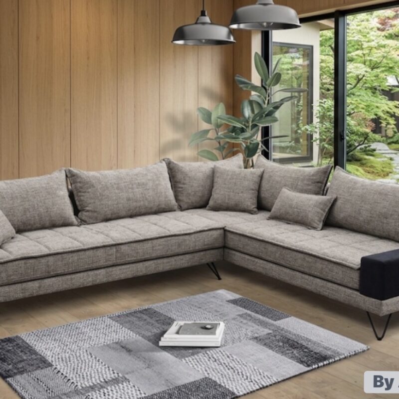 ΓΩΝΙΑΚΟΣ ΚΑΝΑΠΕΣ Emelia 290x250x95cm  