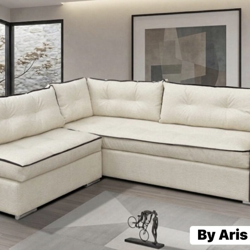 ΓΩΝΙΑΚΟΣ ΚΑΝΑΠΕΣ Parma 240x190x90cm 