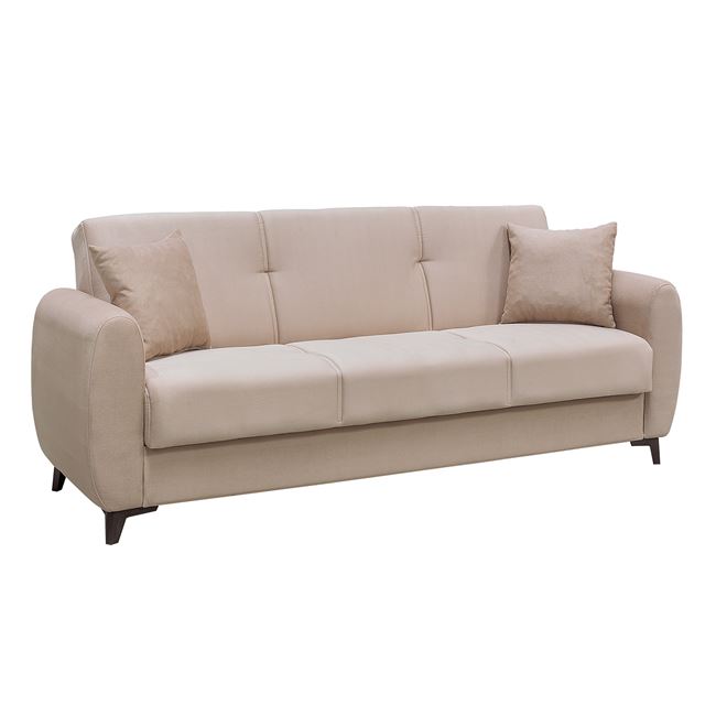Καναπές – Κρεβάτι με Αποθηκευτικό Χώρο DARIO, Sofa:210x80x75 Bed:180x100cm,3Θέσιος Ύφ.Cappuccino