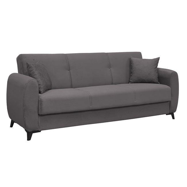Καναπές – Κρεβάτι με Αποθηκευτικό Χώρο DARIO,Sofa:210x80x75 Bed:180x100cm, 3Θέσιος Ύφασμα Γκρι
