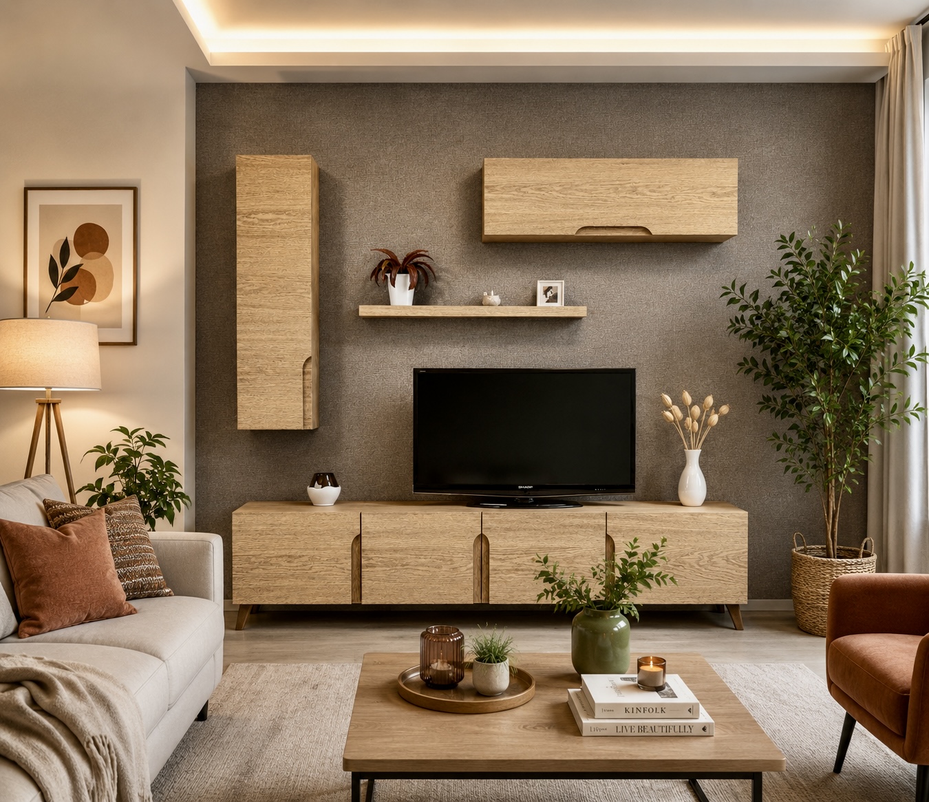 ΕΠΙΠΛΟ TV wood Fs-1 210X210X40