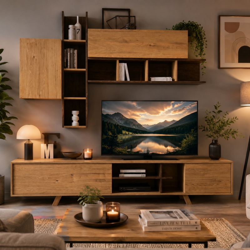 ΕΠΙΠΛΟ TV wood Robin 210X210X40