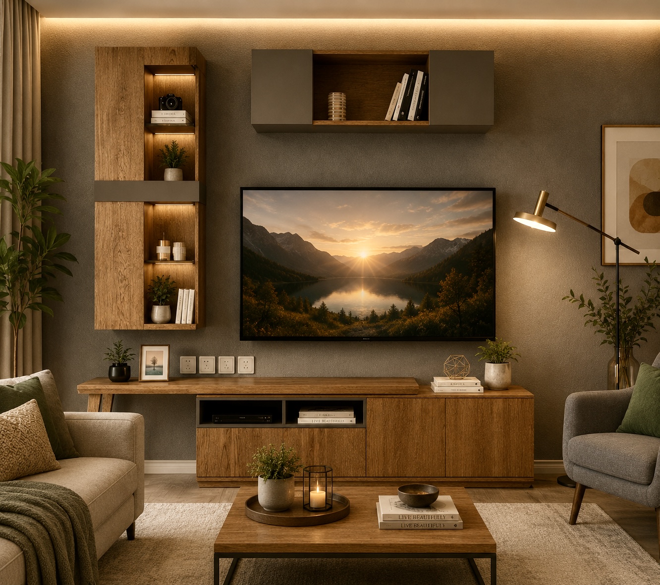ΕΠΙΠΛΟ TV wood Fs-7 210X210X40