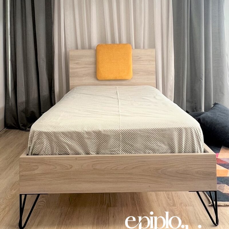 ΚΡΕΒΑΤΙ simple με μεταλλικά πόδια & ταμπλαδάκι Νο2