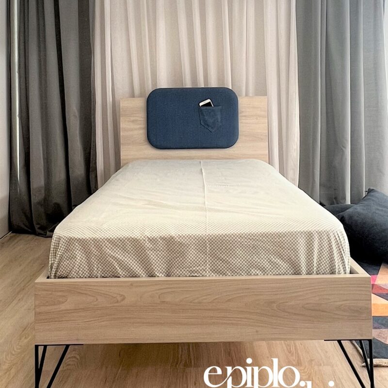 ΚΡΕΒΑΤΙ simple με μεταλλικά πόδια & ταμπλαδάκι Νο3
