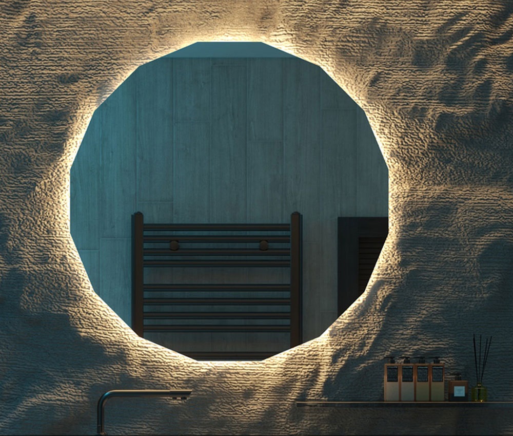 Φωτιζόμενος καθρέπτης LED ασύμμετρος code:9005