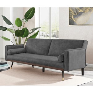 Καναπές - Κρεβάτι CLICK, 192x84x76cm Bed:192x98x37cm Ύφασμα Suede Γκρι