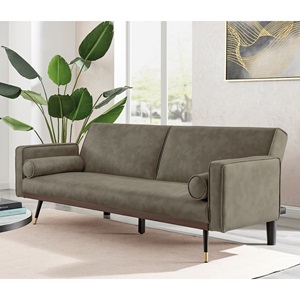 Καναπές - Κρεβάτι CLICK  ,192x84x76cm Bed:192x98x37cm  Ύφασμα Suede Cappuccino