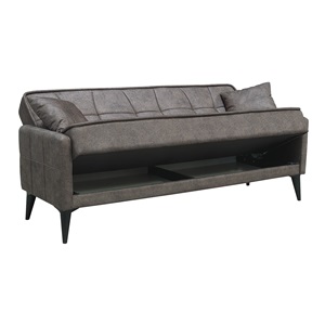 Καναπές – Κρεβάτι με Αποθηκευτικό Χώρο PERTH , Sofa:210x80x75 Bed:180x100cm, 3Θέσιος Ύφασμα Ανθρακί - Image 2