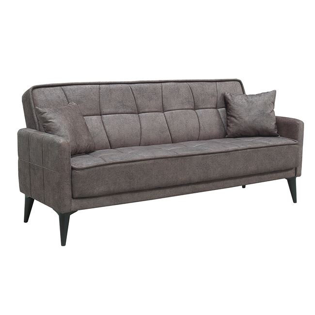 Καναπές – Κρεβάτι με Αποθηκευτικό Χώρο PERTH , Sofa:210x80x75 Bed:180x100cm, 3Θέσιος Ύφασμα Ανθρακί