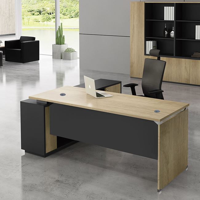 PROJECT Γραφείο160x60/140x40cm Δεξιά Γωνία, Απόχρωση Sonoma - Γκρι