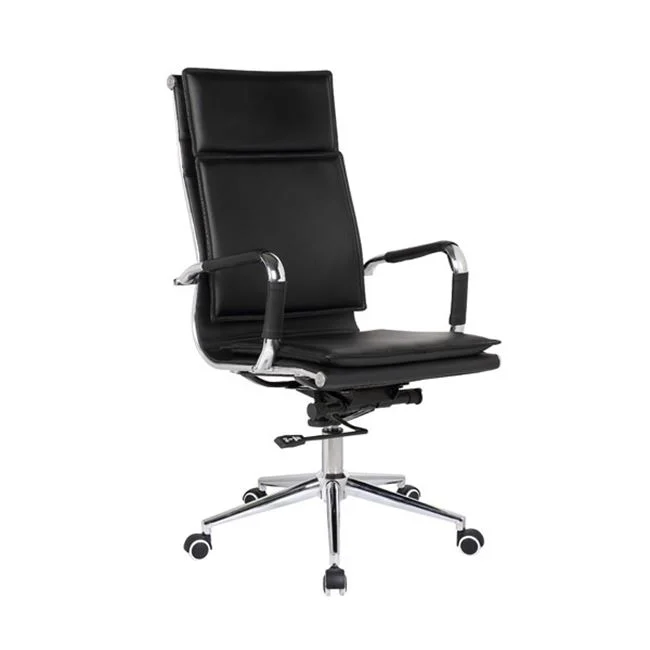 Πολυθρόνα Διευθυντή 55x67x112/120cm Μέταλλο Βάση Χρώμιο, PU Μαύρο