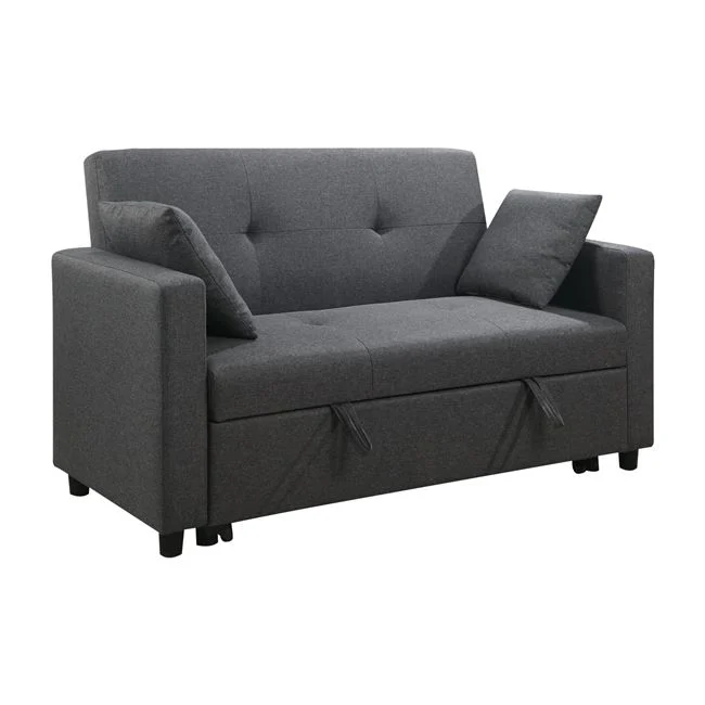 Καναπές - Κρεβάτι IMOLA , 2Θέσιος 154x100x93(Κρεβ130x190x44)cm Ύφασμα Σκούρο Γκρι