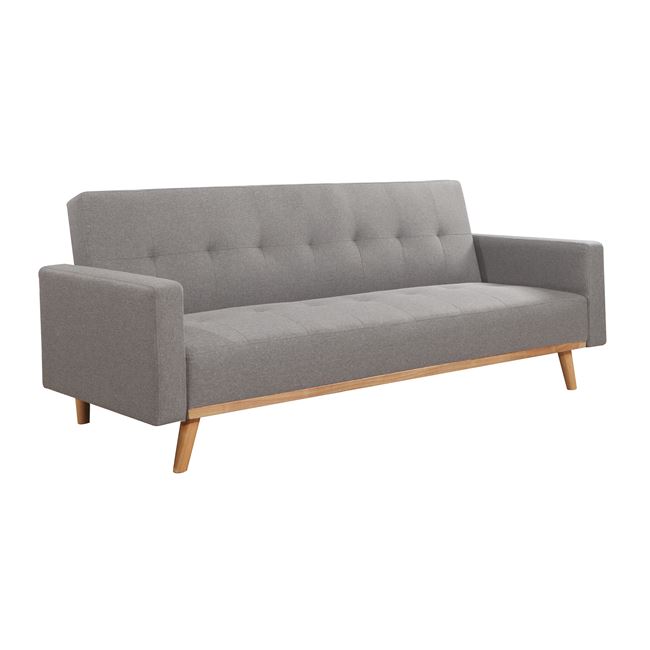Καναπές - Κρεβάτι CARLOS,200x94x83cm Bed:180x109x40cm Ύφασμα Ανοιχτό Γκρι