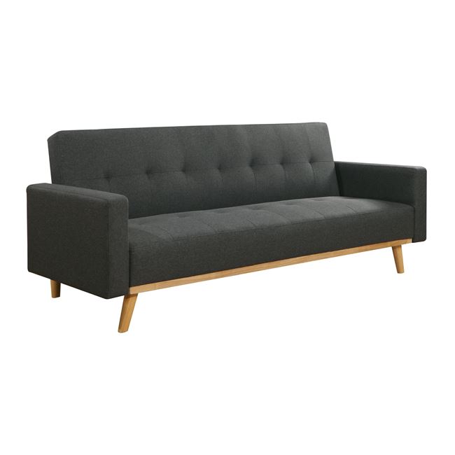 Καναπές - Κρεβάτι CARLOS, 200x94x83cm Bed:180x109x40cm Ύφασμα Σκούρο Γκρι