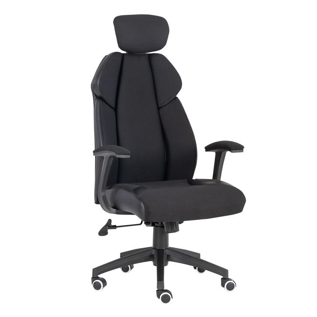 Πολυθρόνα Γραφείου Διευθυντή 64x72x122/130cm , Microfiber Μαύρο PU Μαύρο