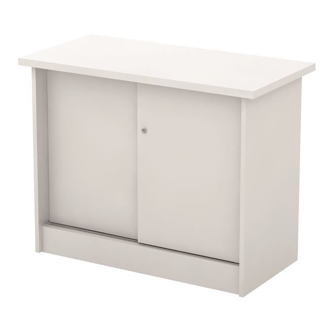 ΝΤΟΥΛΑΠΙ Γραφείου 90x45x70cm Πλαϊνό, 2 Φύλλα Συρόμενα - 2 Ράφια, Απόχρωση Άσπρο