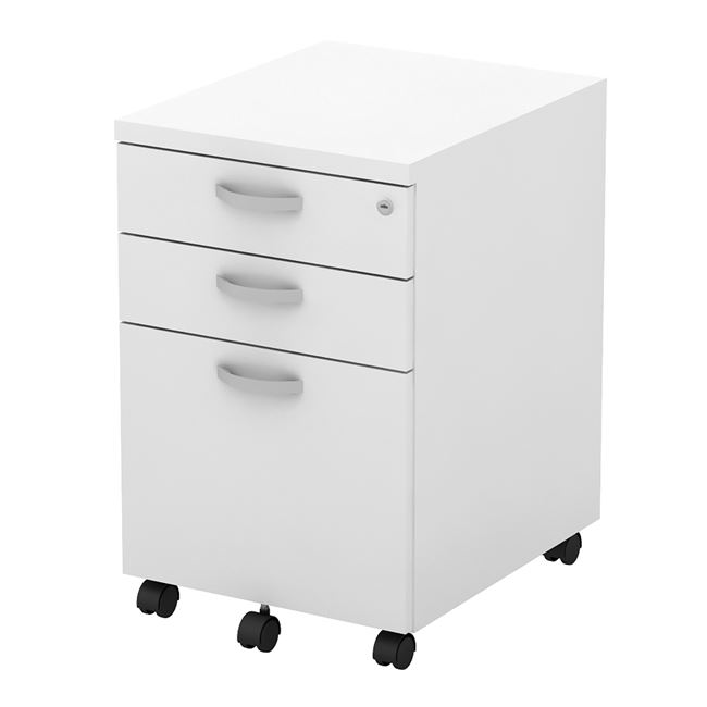 ΣΥΡΤΑΡΙΕΡΑ Τροχήλατη με 3 συρτάρια 40x48x62cm, Απόχρωση Άσπρο