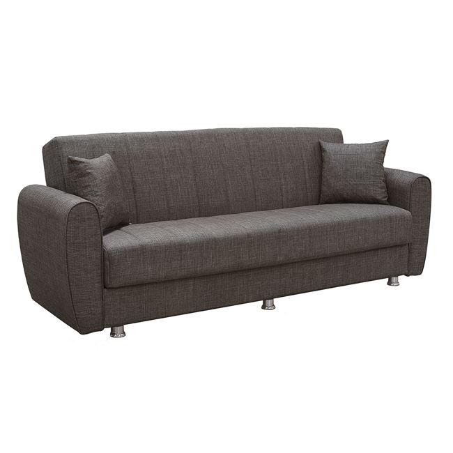 Καναπές - Κρεβάτι SYDNEY με Αποθηκευτικό  Χώρο, Sofa:210x80x75 Bed:180x100cm, 3Θέσιος Ύφασμα Καφέ