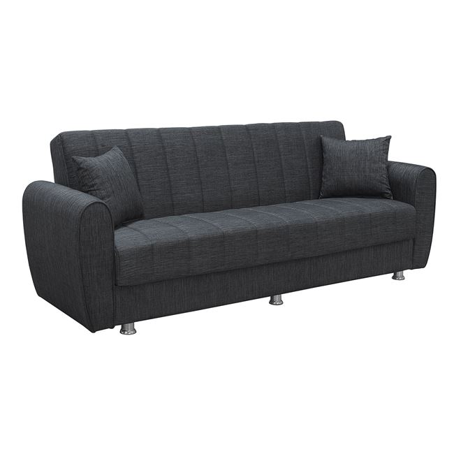 Καναπές – Κρεβάτι SYDNEY με Αποθηκευτικό Χώρο, Sofa:210x80x75 Bed:180x100cm, 3Θέσιος ,Ύφασμα Σκούρο Γκρι
