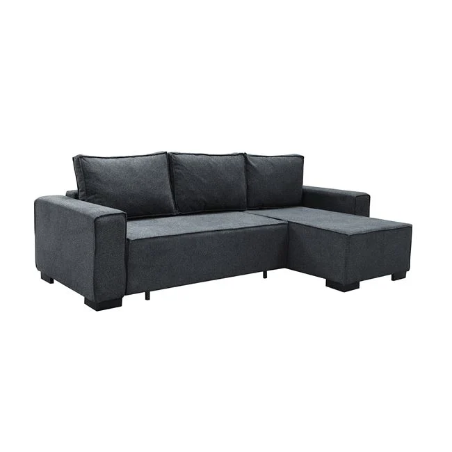 Καναπές - Κρεβάτι LONDON Αριστερή Γωνία,  Sofa:271x158x90 Bed:137x227cm ,Ύφασμα Ανθρακί