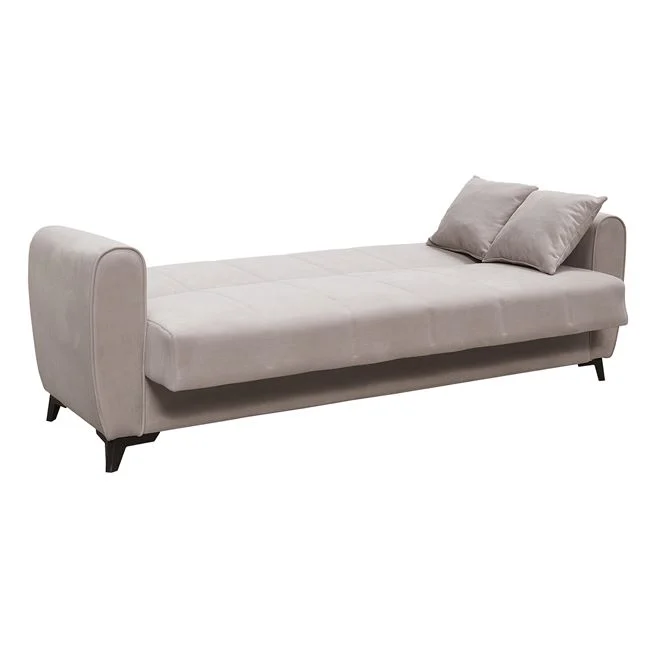 Καναπές – Κρεβάτι με Αποθηκευτικό Χώρο JEROM , Sofa:210x85x83cm Bed:105x180cm 3Θέσιος Ύφασμα Cappuccino - Image 4