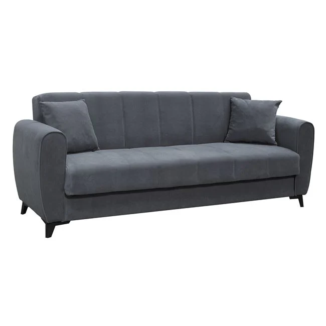 Καναπές – Κρεβάτι με Αποθηκευτικό Χώρο JEROM,Sofa:210x78x78 Bed:105x180cm,  3Θέσιος Ύφασμα Ανθρακί