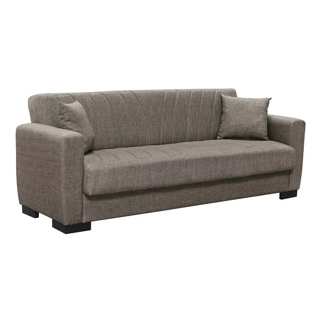 Καναπές – Κρεβάτι με Αποθηκευτικό Χώρο GALAXY , Sofa:210x82x81cm Bed:105x180cm, 3Θέσιος Ύφασμα Καφέ