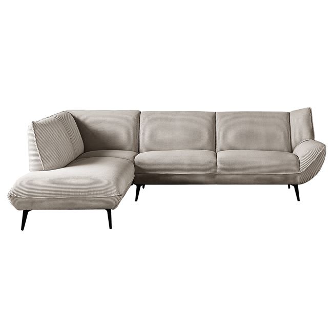 Καναπές EMERALD Δεξιά Γωνία, Ύφασμα Κοτλέ Μπεζ 274x203x82cm H.88cm