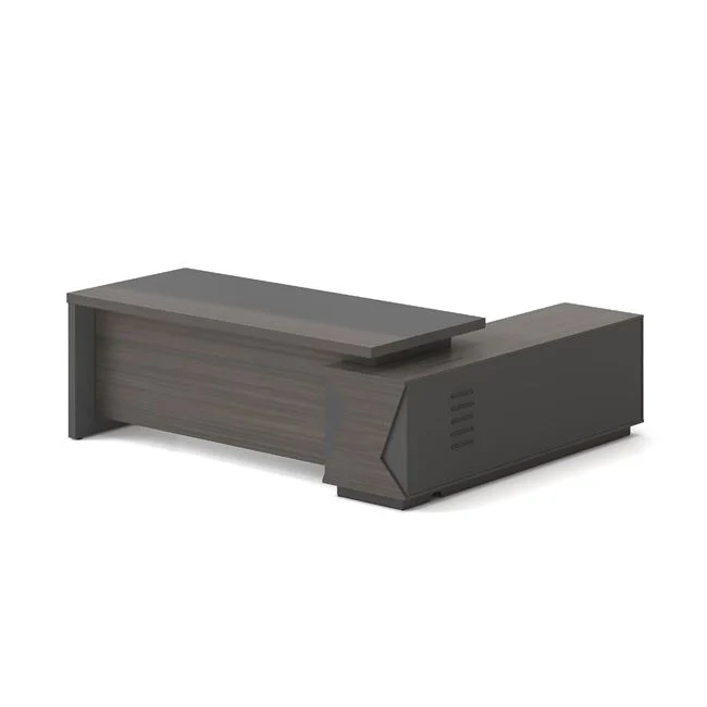 Γραφείο VIP Αριστερή Γωνία, Απόχρωση Grey Walnut 180x90x75/180x50x62cm