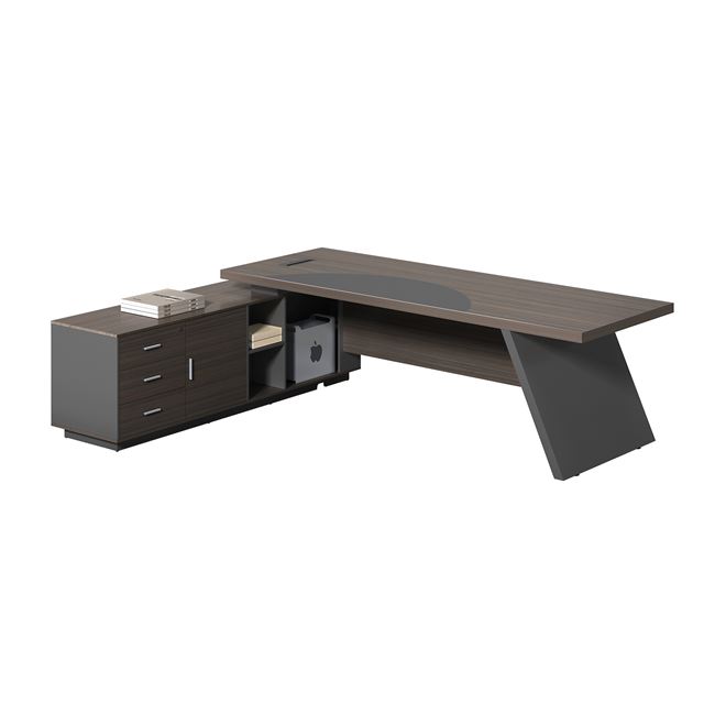 Γραφείο MASTER Αριστερή Γωνία, Απόχρωση Grey Walnut 180x90x75/180x50x62cm